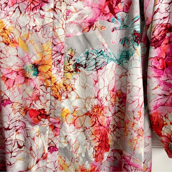 NATORI WOMENS LOUNGEWEAR, PINK MULTICOLORED FLORAL, size large
, - Picture 8 of 10